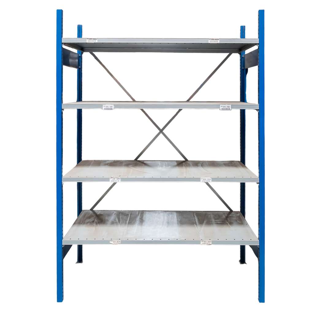 Mega-M Stow Scaffale Zincato 4 Ripiani 200x133,5x60 cm