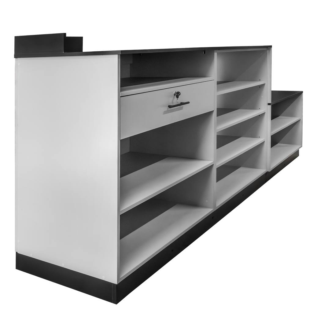 Mega-M Banco Cassa Negozio 300 cm Grigio Chiaro