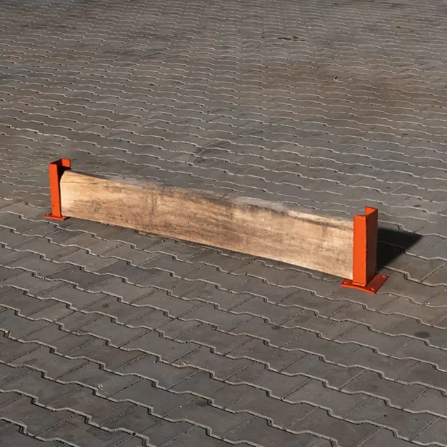 Paracolpo frontale in legno per scaffale 110 cm