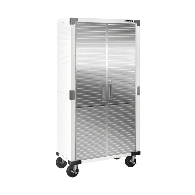 Seville Classics UltraHD armadio metallo bianco 3 ripiani ruote