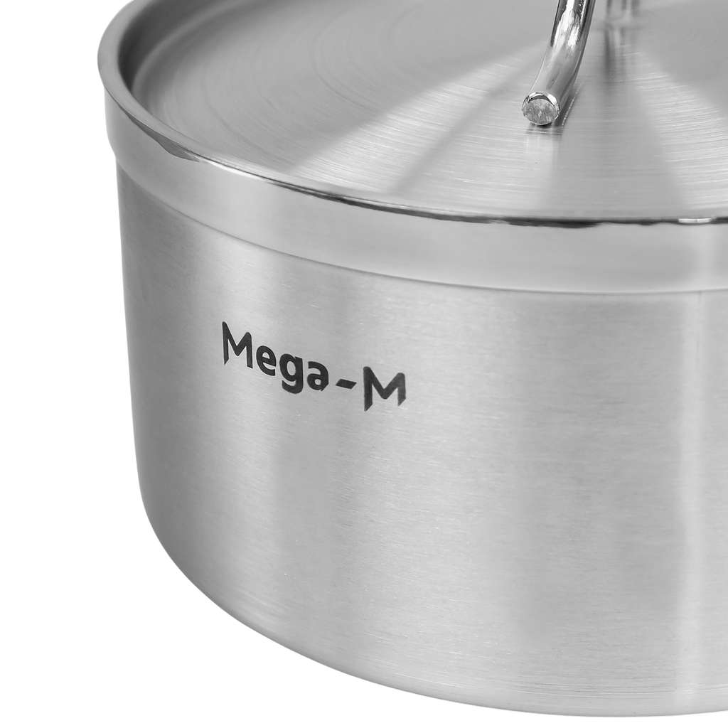 Mega-M PRO Casseruola Acciaio Inox 5 L 22x12 cm Coperchio
