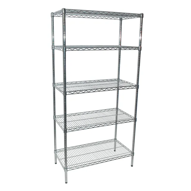 Agosistem Joy Library scaffale 5 ripiani 90x35x187 cm cromato