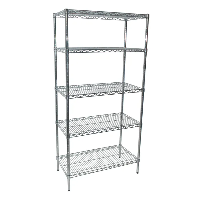 Agosistem Joy Library scaffale 5 ripiani 90x35x187 cm cromato
