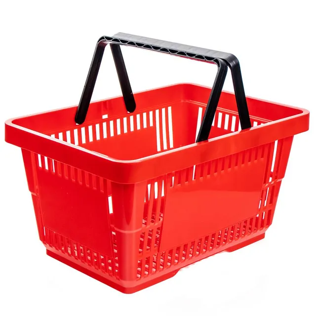 Mega-M cesto spesa plastica rosso 22 L 43x30x22 cm
