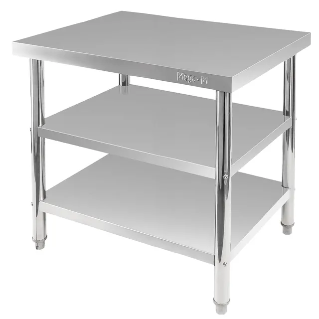 Mega-M X Standard tavolo inox 100x60x85 cm 2 ripiani