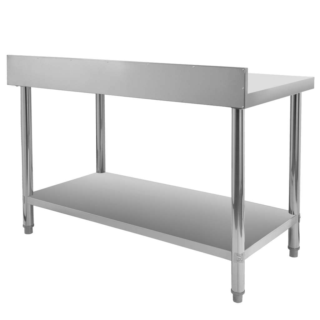 Mega-M X Standard 140x70 tavolo inox con ripiano