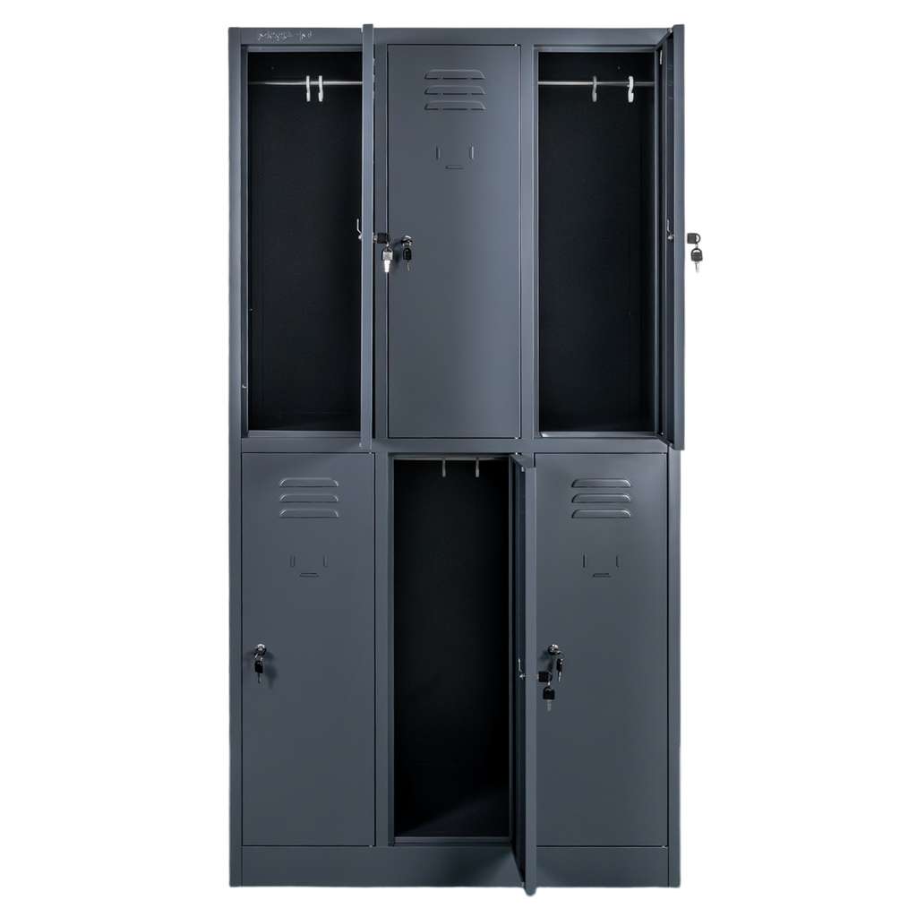 Mega-M Armadietto Spogliatoio Metallo 6 Ante 90x50x180 cm