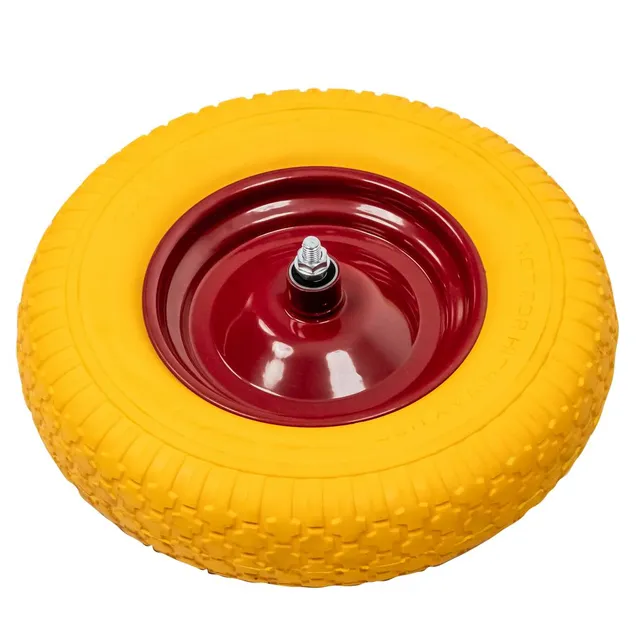 Mega-M Ruota Carriola Piena 4.00-8 39 cm Poliuretano con Asse