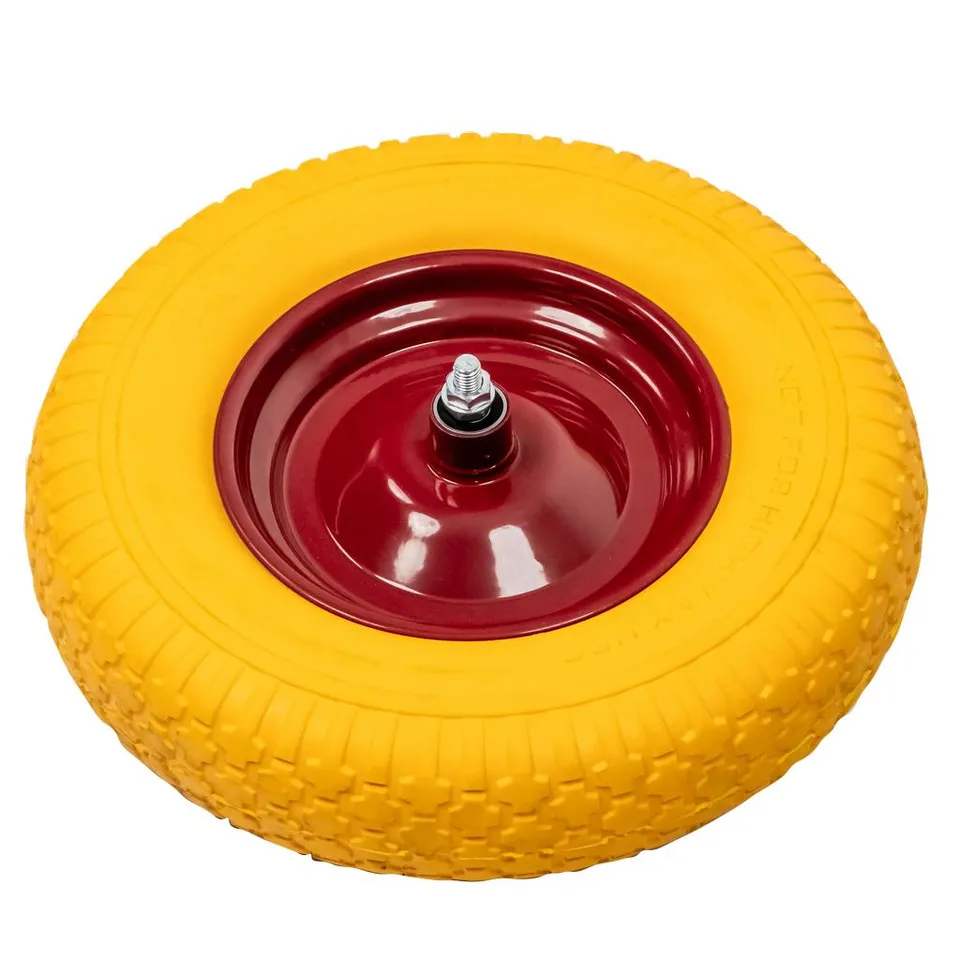 Mega-M Ruota Carriola Piena 4.00-8 39 cm Poliuretano con Asse