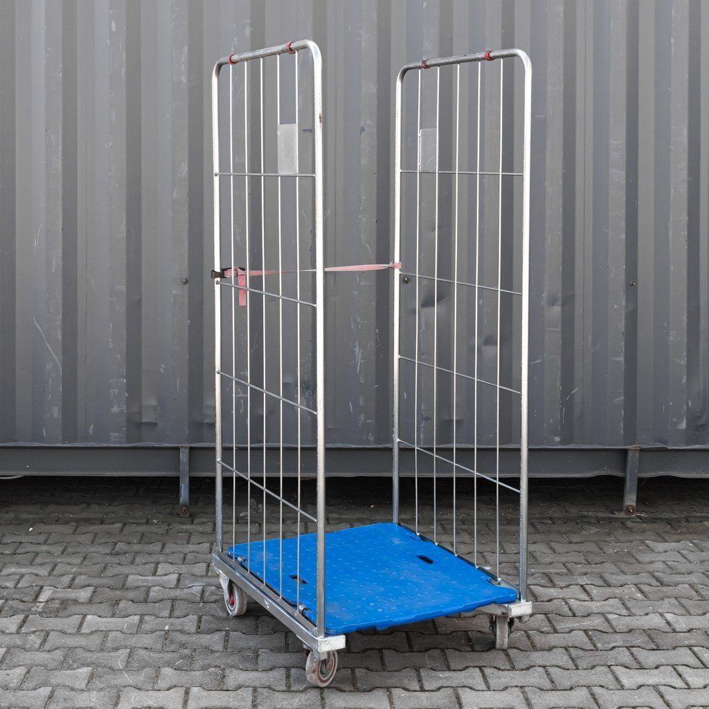 Rollcage Rollcontainer blu carrello a rete pieghevole 500 kg