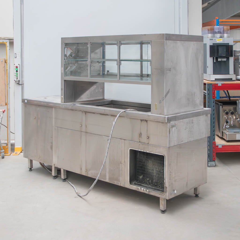 Mega-M vetrina refrigerata 215x70x155 cm vetro
