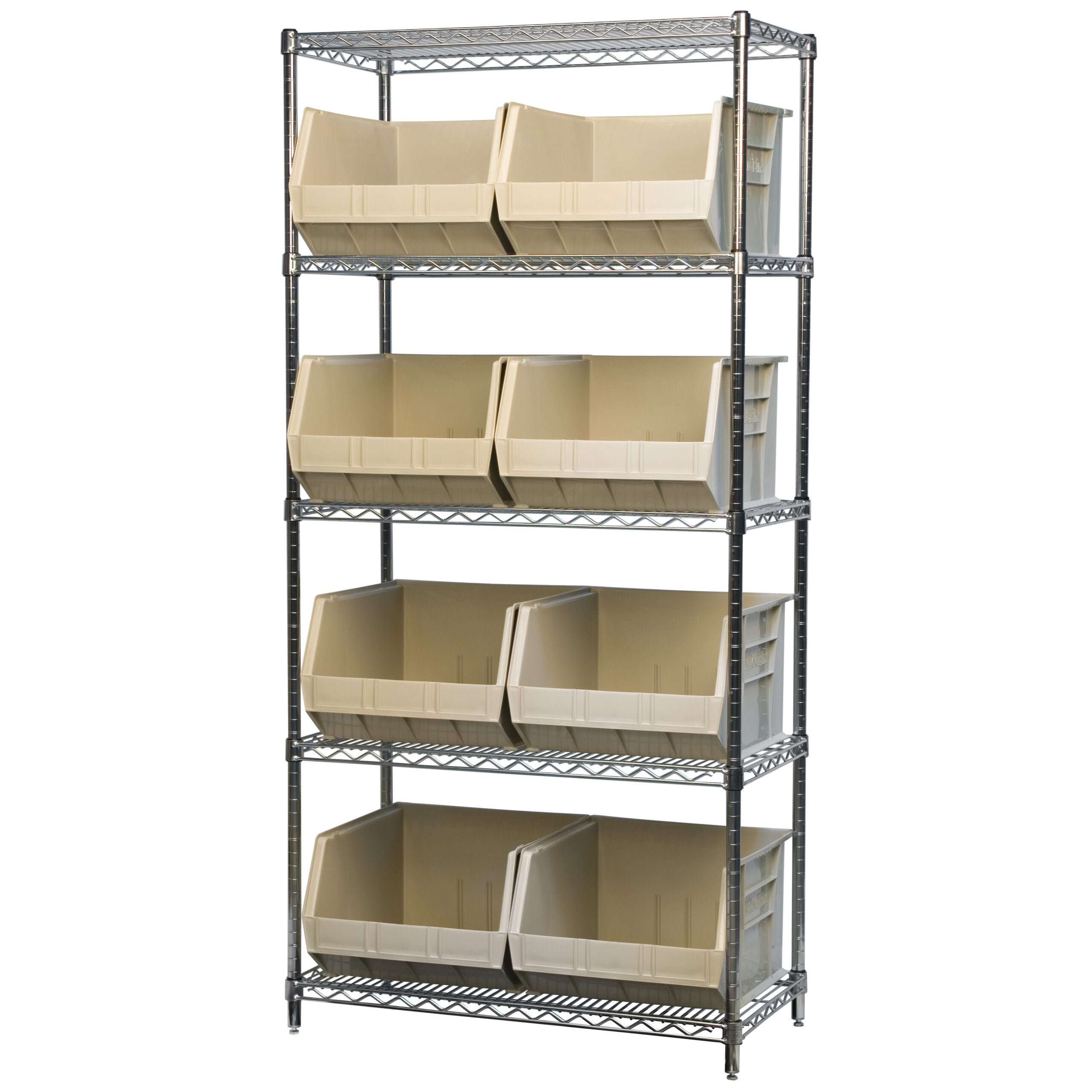 Akro-Mils AWS183630270 scaffale filo 5 ripiani con 9 vaschette