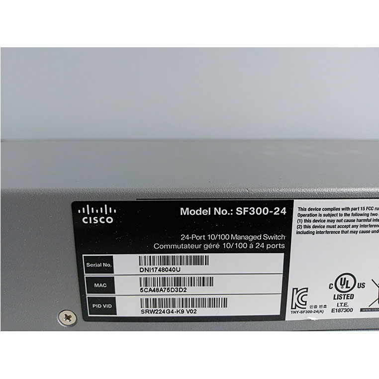 Cisco SF300-24 SRW224G4-K9 switch 24 porte managed