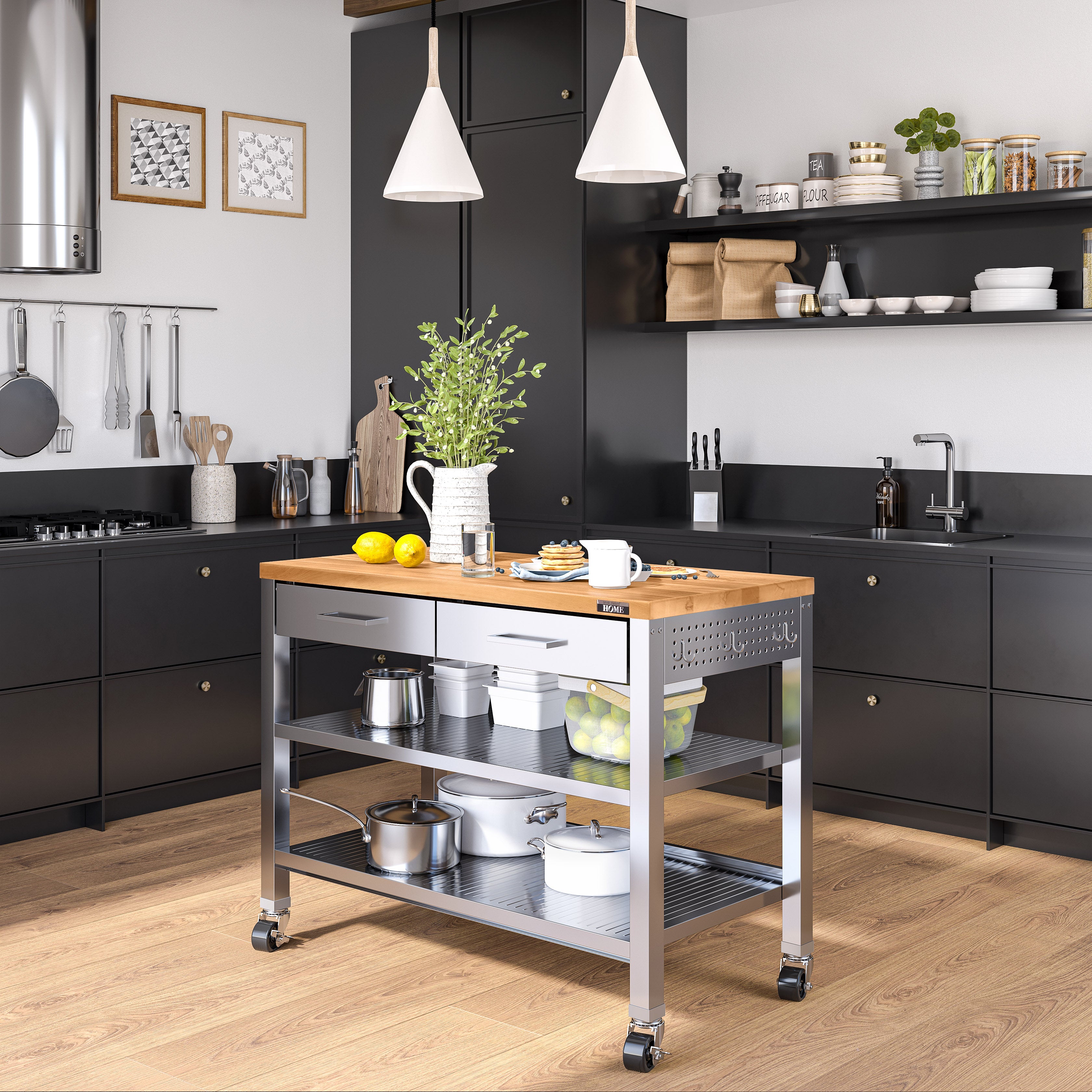Seville Classics UltraHD ripiano isola acciaio inox