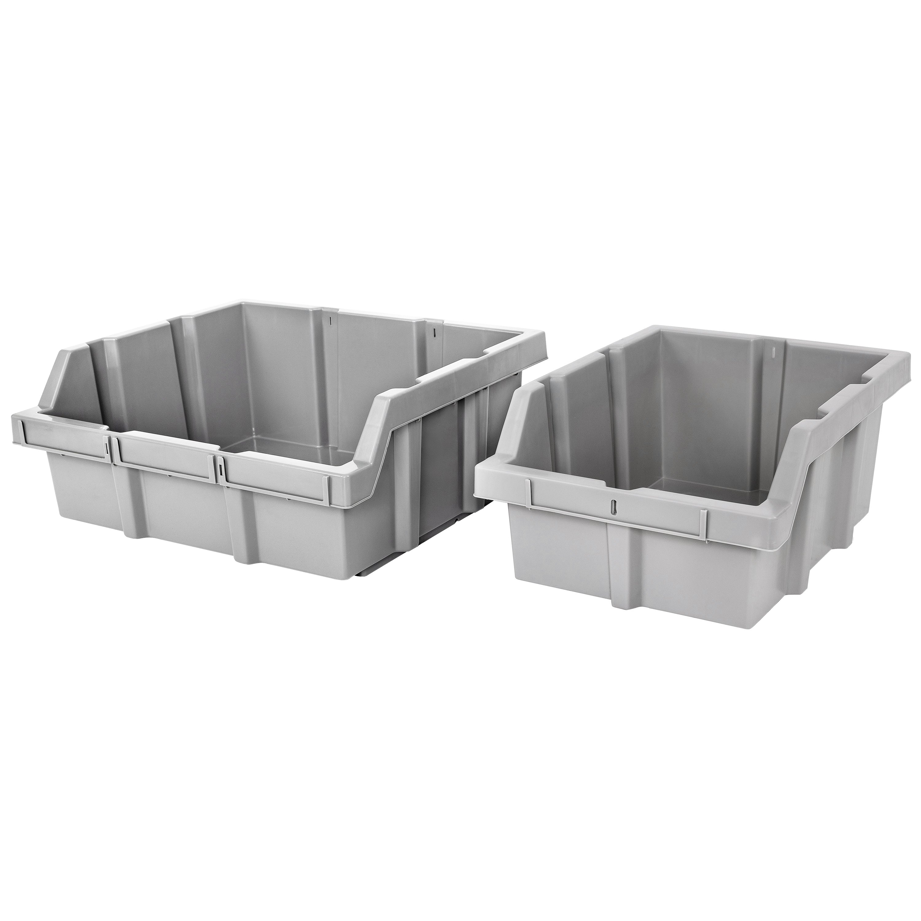 Seville Classics scaffale 7 ripiani 21 box ruote 48x14 grigio