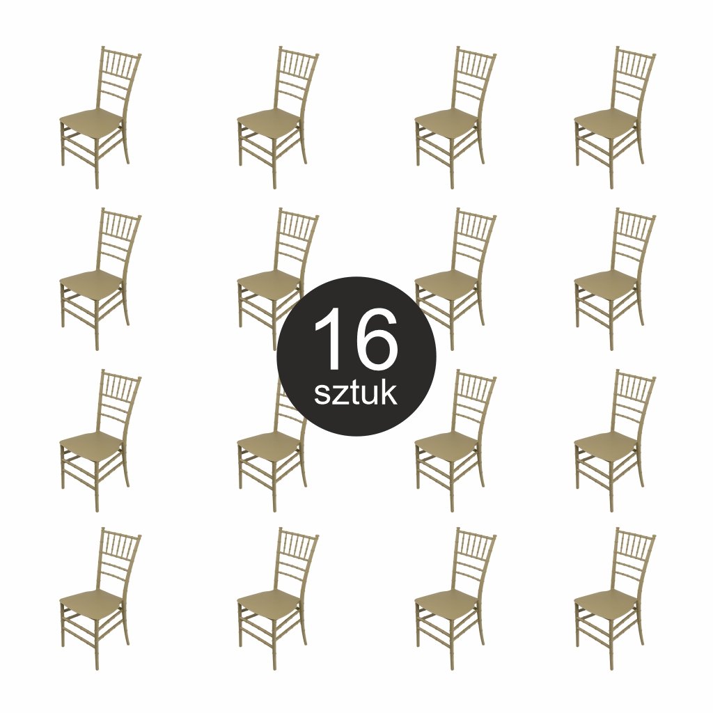 Furvero Chiavari PP sedia banchetto champagne set 16 pezzi