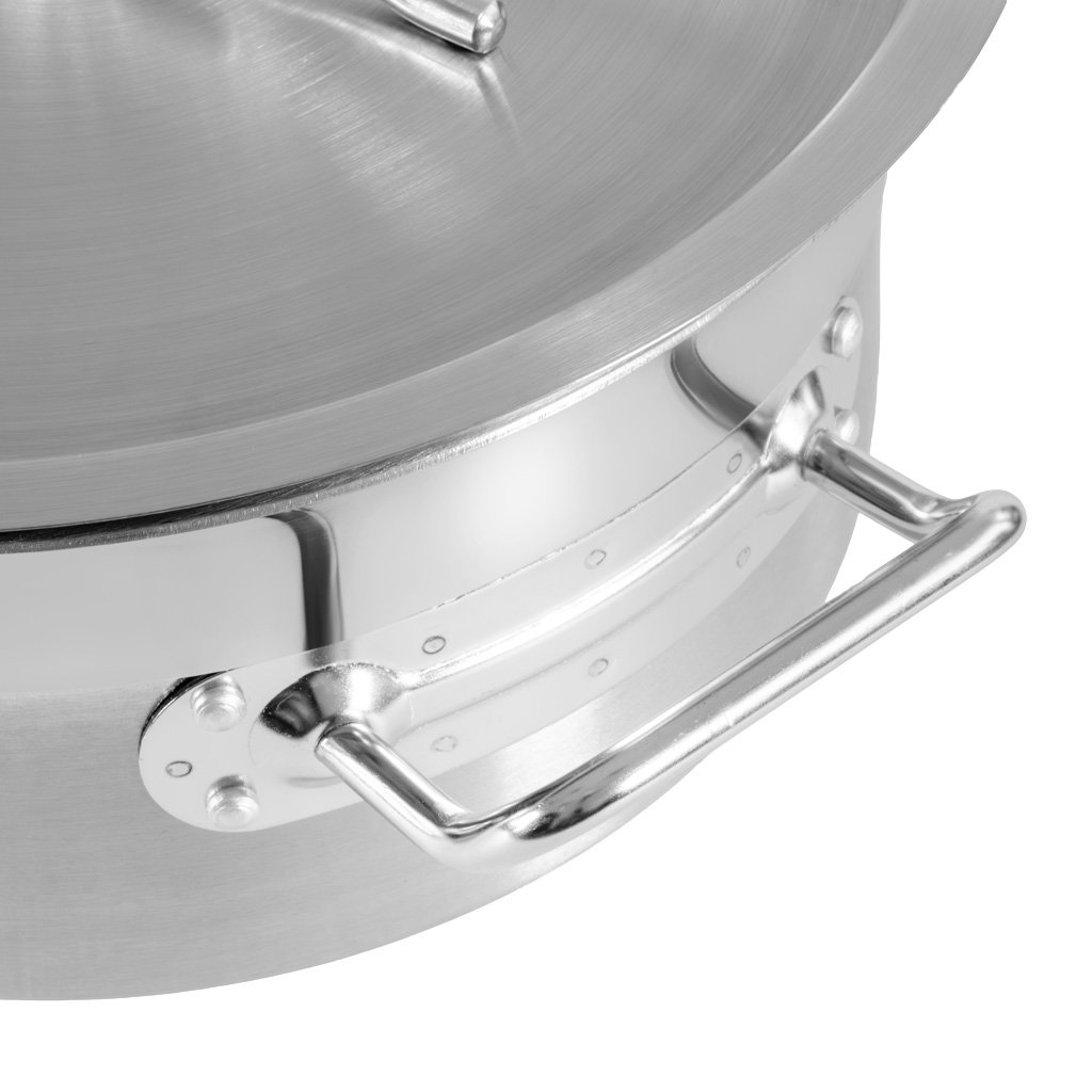 Mega-M PRO pentola bassa acciaio 5 L 25x11 cm con coperchio