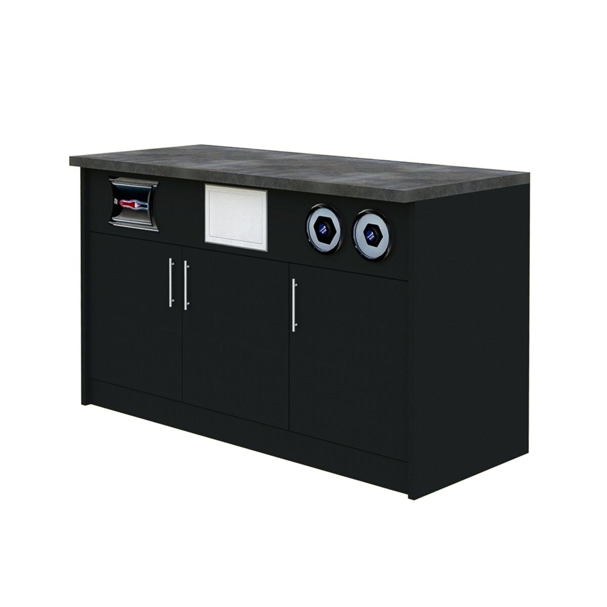 Mega-M mobile macchina caffè 154x60x92 cm nero 2 portabicchieri