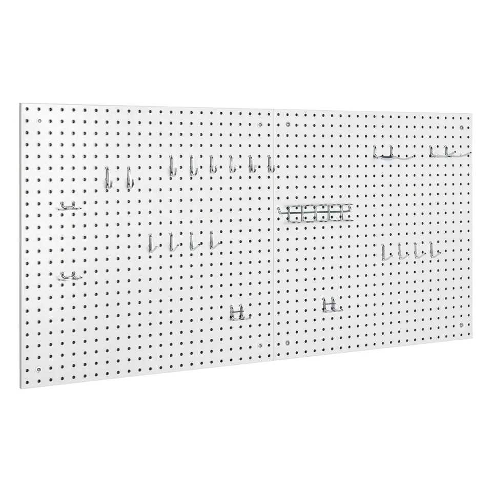 Seville Classics UltraHD Pannello Forato Bianco 2 Pezzi 23 Ganci