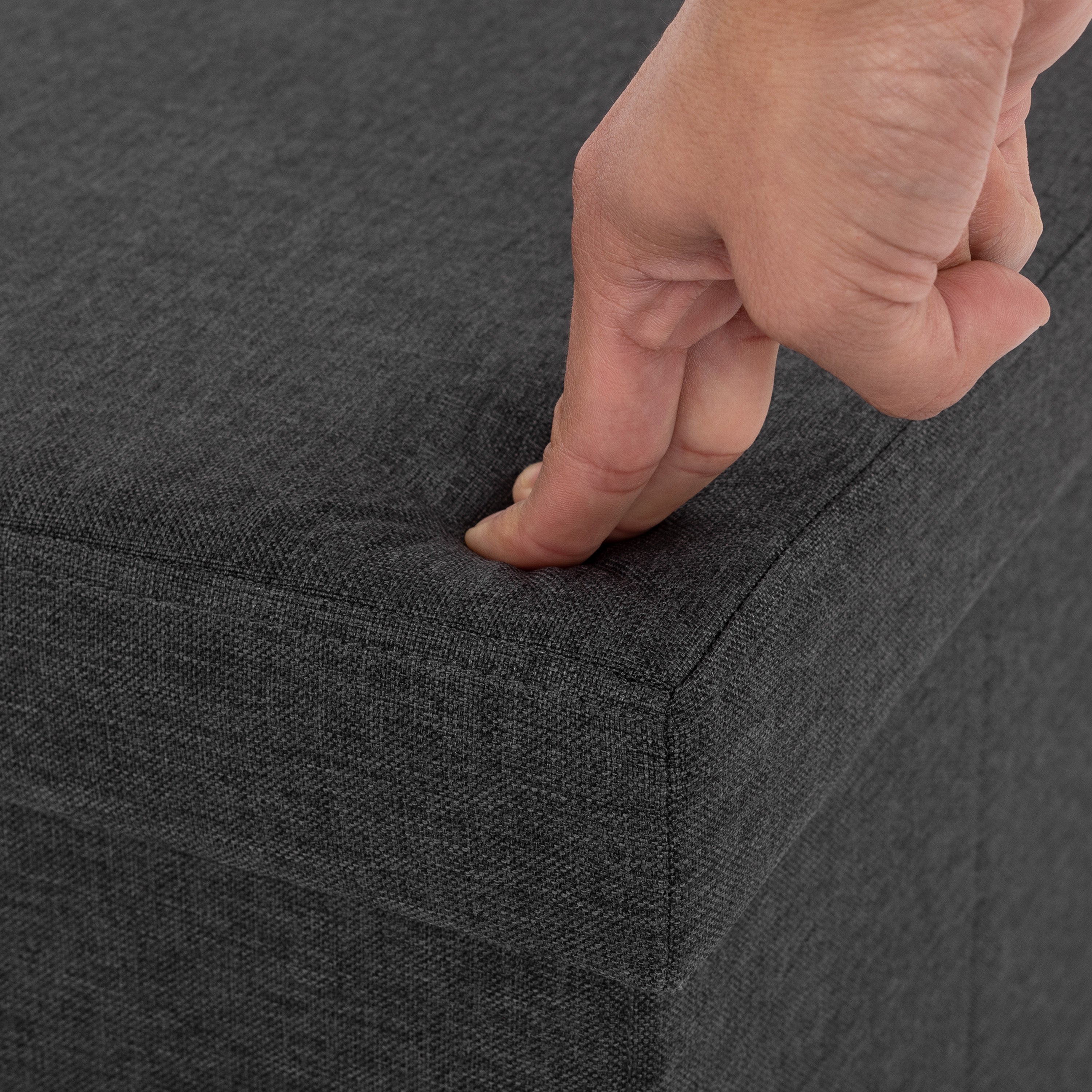 Seville Classics pouf contenitore grigio 40 cm portata 225 kg