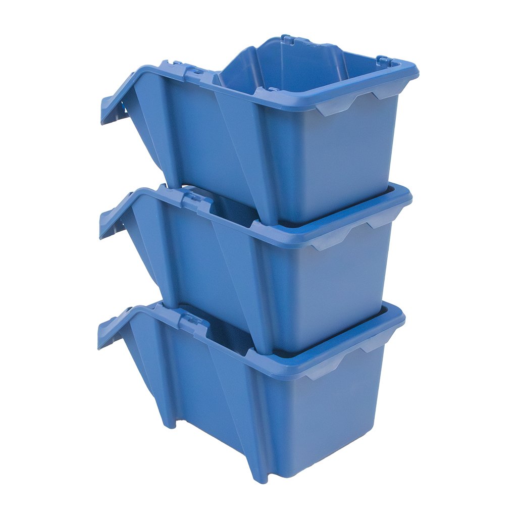 Mega-M M Cassetta Magazzino 20x30x13 cm Blu 5 pz Plastica