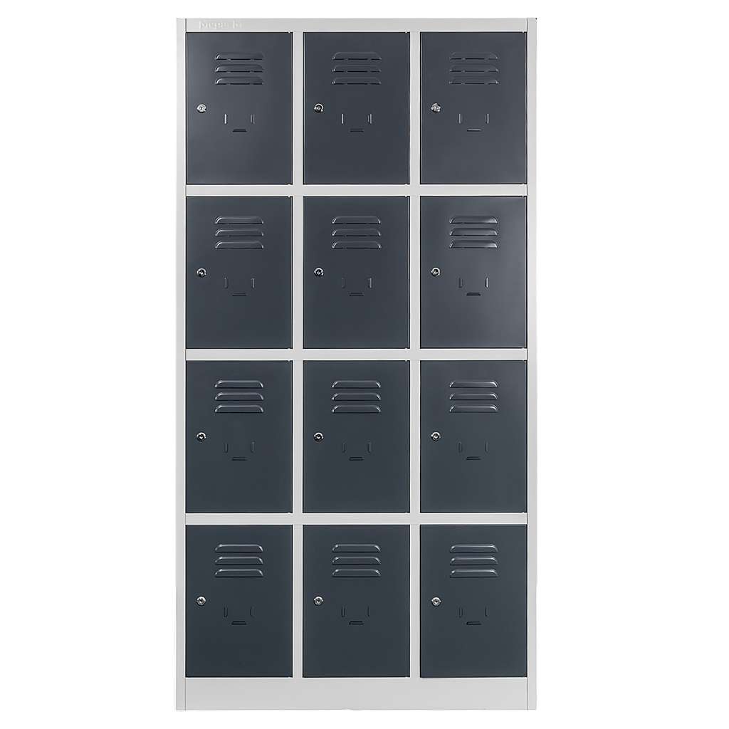 Mega-M 90x50x180 armadio casellario 12 vani grigio grafite