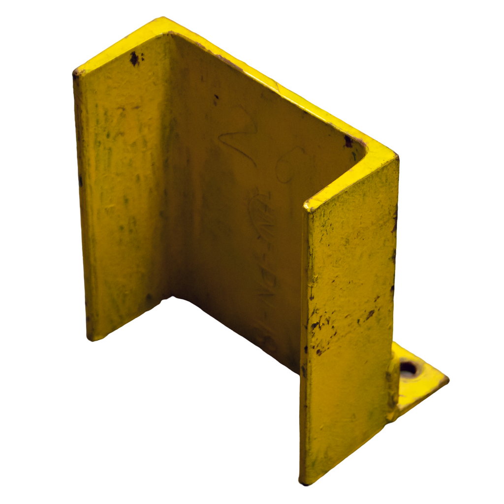 Staffa tipo C per paracolpi legno H-18 cm gialla acciaio