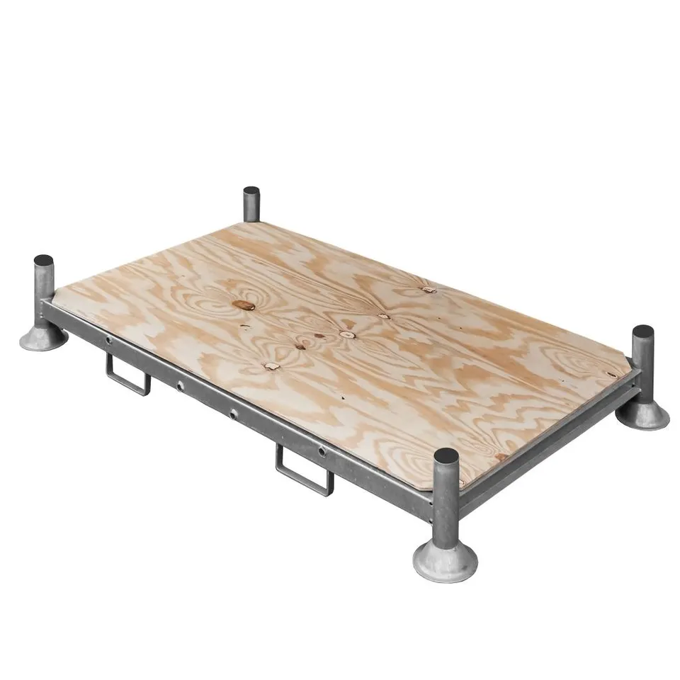 Mega-M Manurack 202,5x118 cm pallet acciaio zincato con base