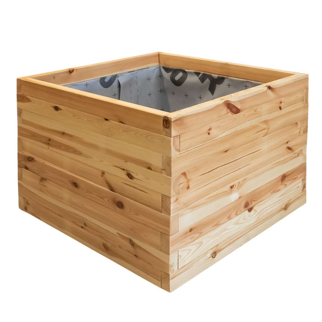 Mega-M Fioriera in legno 90x90x60 cm con piedini