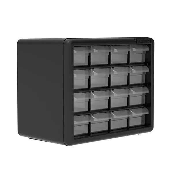 Akro-Mils 10116 Cassettiera Plastica 16 Cassetti da Parete