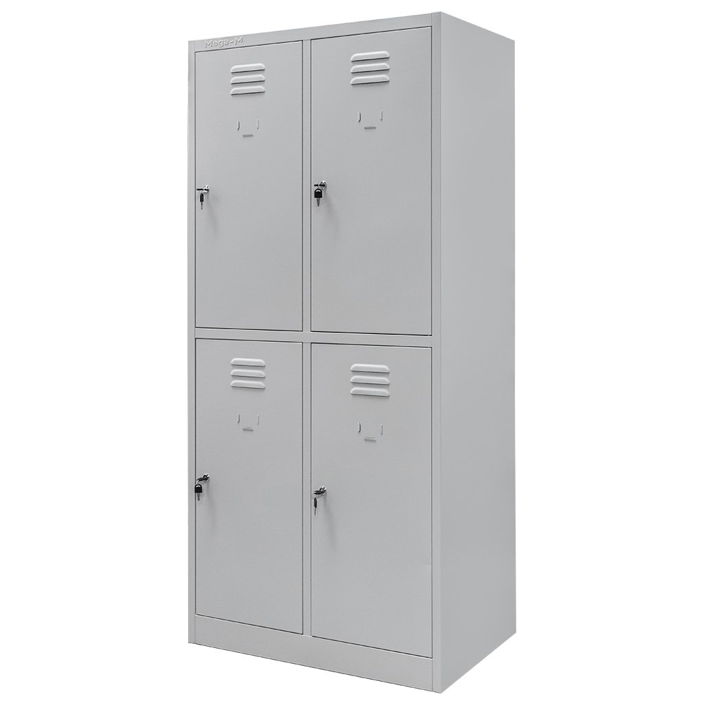 Mega-M armadietto spogliatoio 4 vani 80x50x180 cm grigio