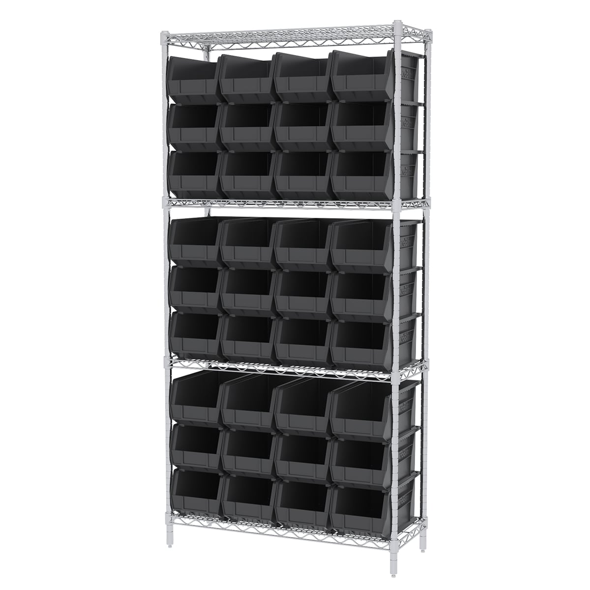 Akro-Mils AWS143630240 scaffale filo 4 ripiani 36 box