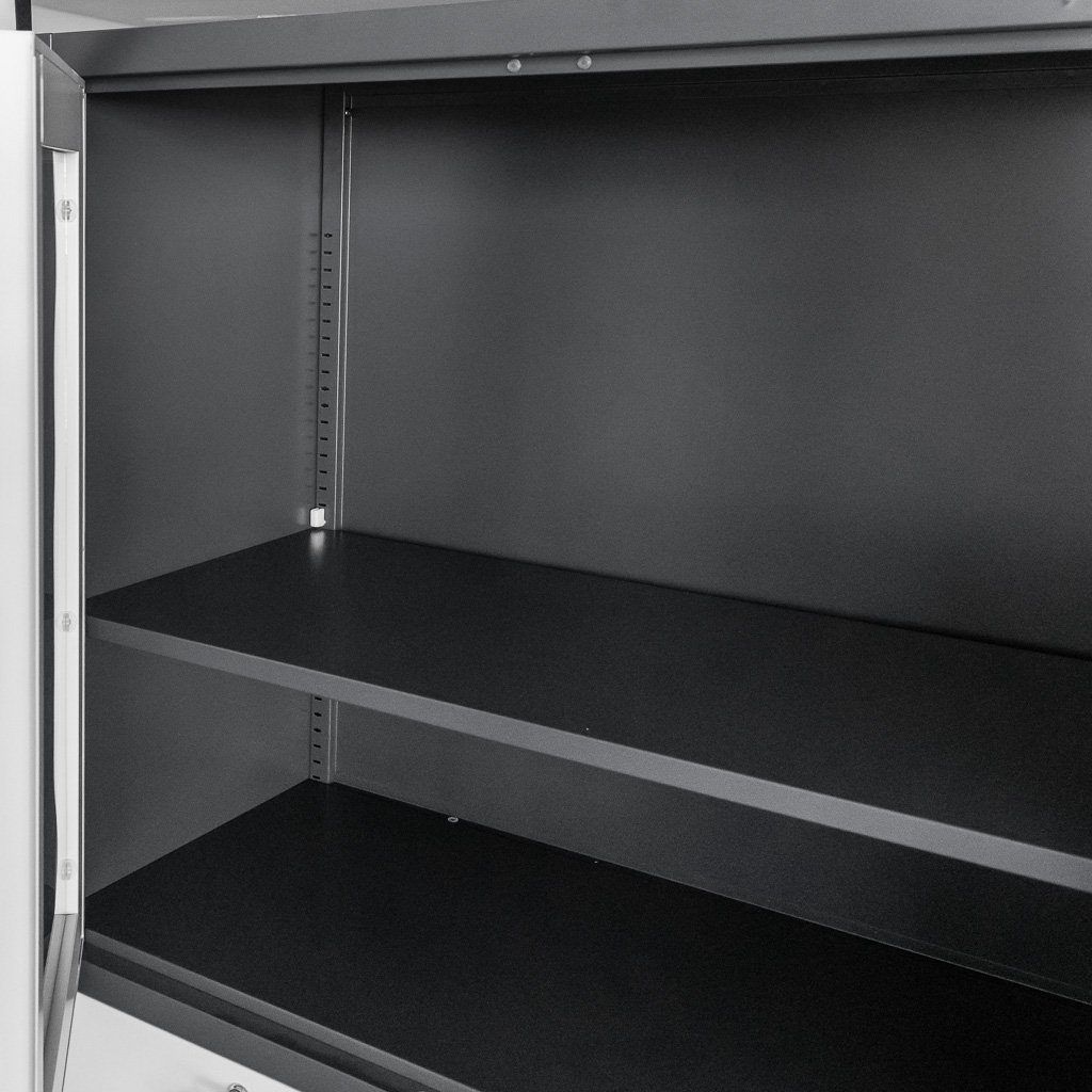 Mega-M WENUS Armadio Ufficio Metallo Vetro 90x40x185