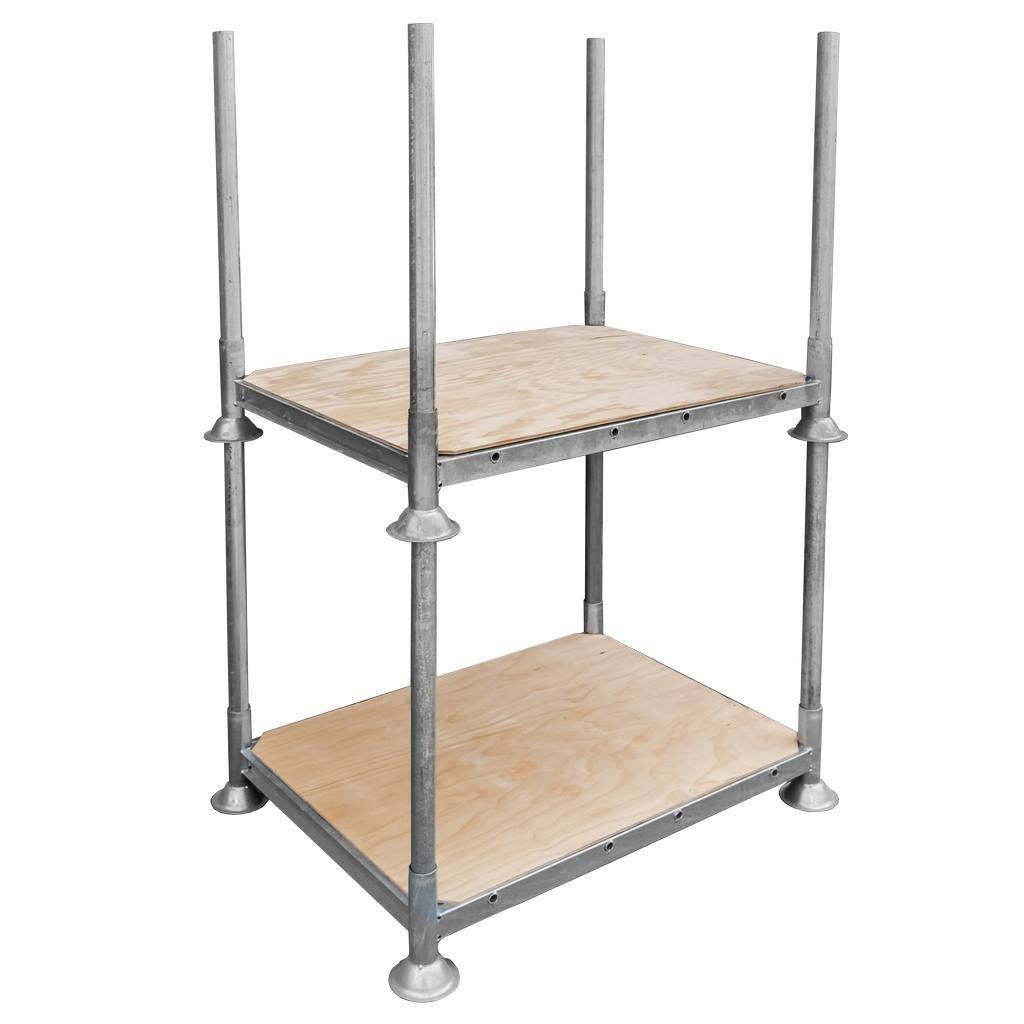 Mega-M Manurack scaffale mobile 154,5x118x31 cm zincato