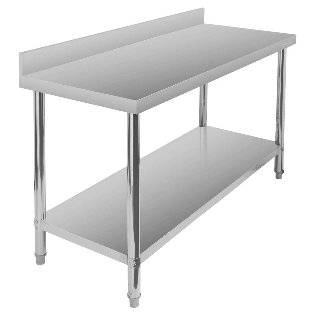Mega-M X Standard Tavolo Inox 150x70x85 cm con Alzatina