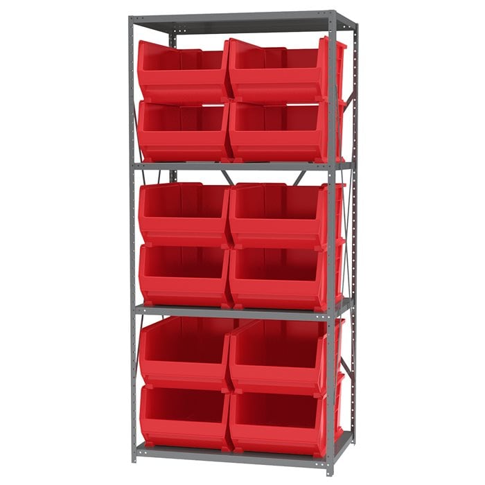 Akro-Mils AS2479288 scaffale metallo 4 ripiani 12 box