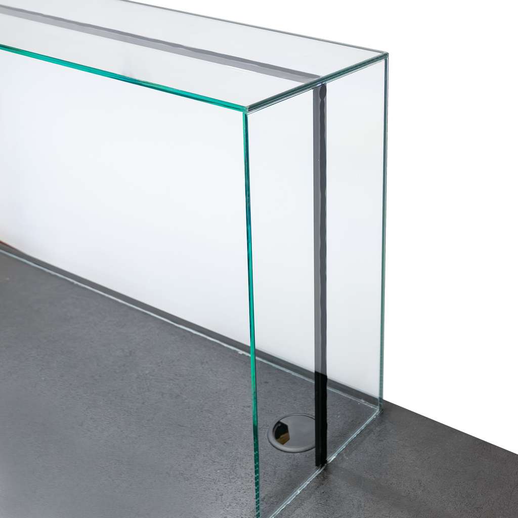 Mega-M banco cassa negozio 120x60x90 cm vetro LED rovere