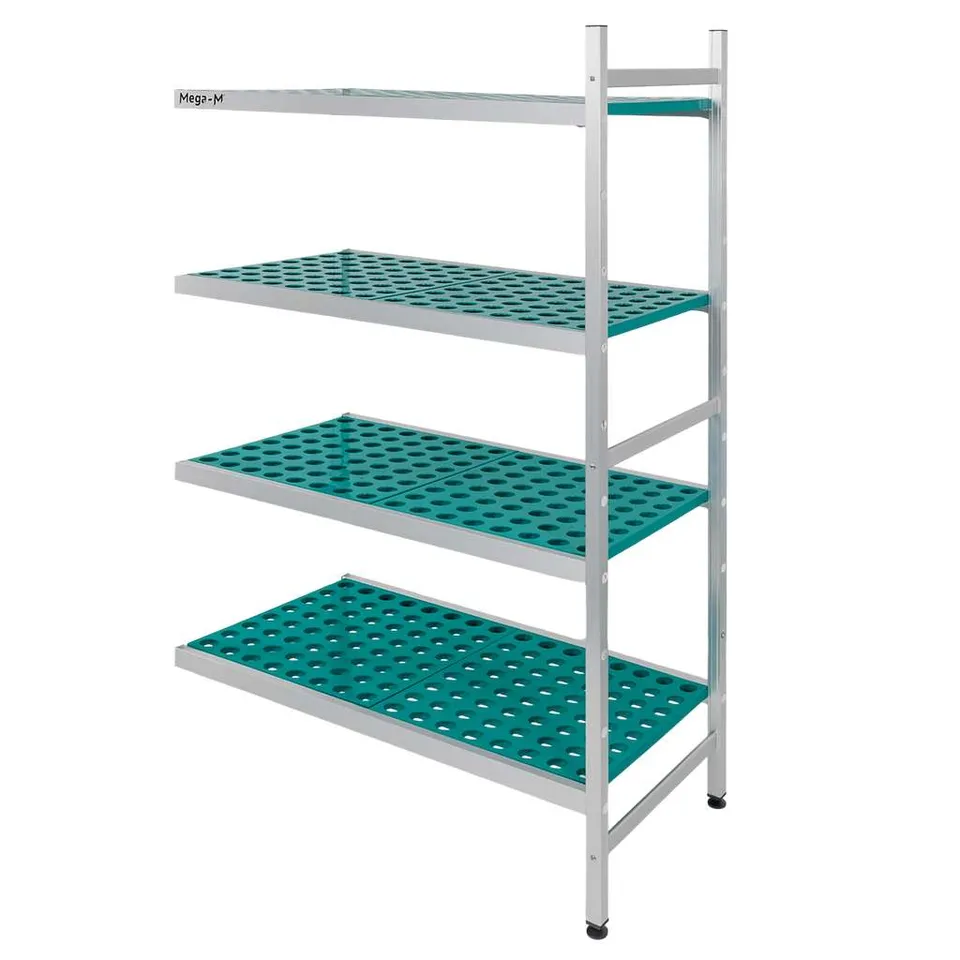 Mega-M ALUFRI Scaffale Alluminio 117x39x180 4 Ripiani PP
