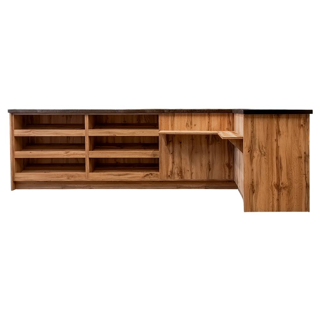 Mega-M 310 banco cassa a L 310x60x90 cm rovere