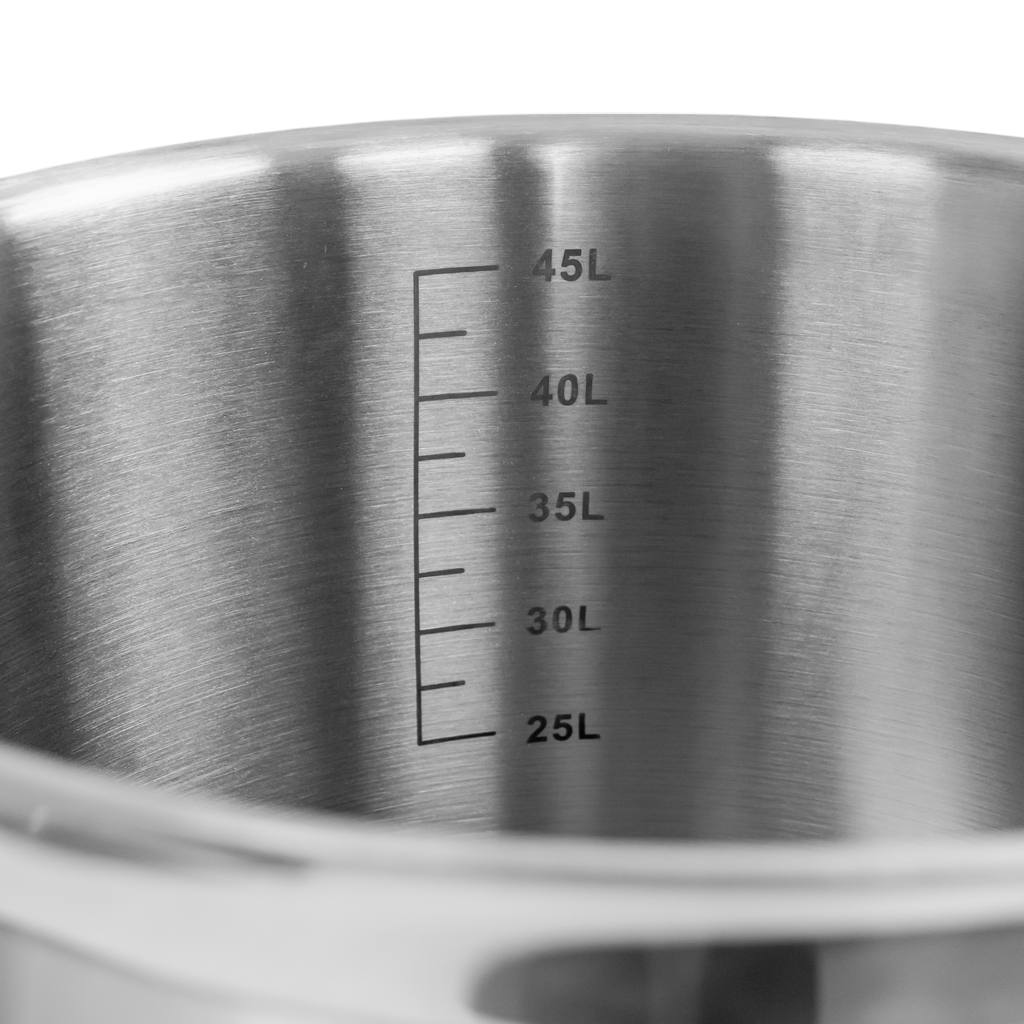Mega-M Pro pentola alta inox 50L 40x40 con coperchio