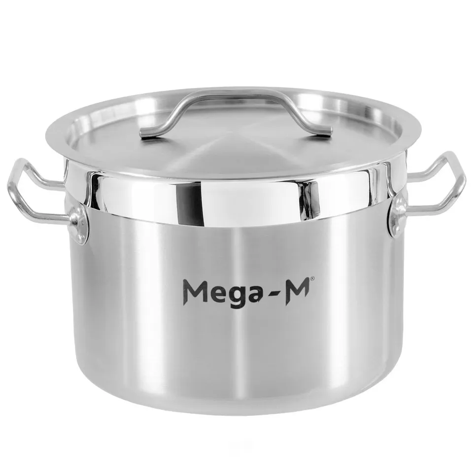 Mega-M PRO pentola acciaio 14L 30x20 cm con coperchio