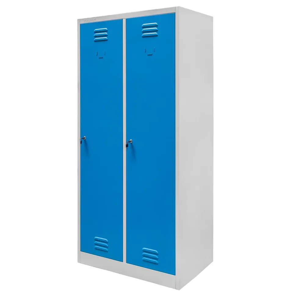 Mega-M armadio spogliatoio 2 ante 80 cm grigio blu