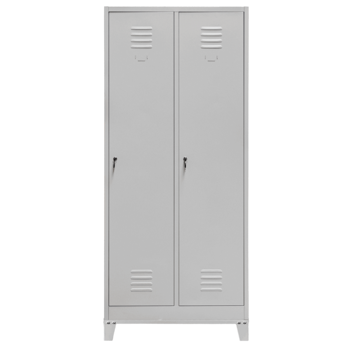 Mega-M S-80 armadietto spogliatoio 2 ante grigio 80 cm
