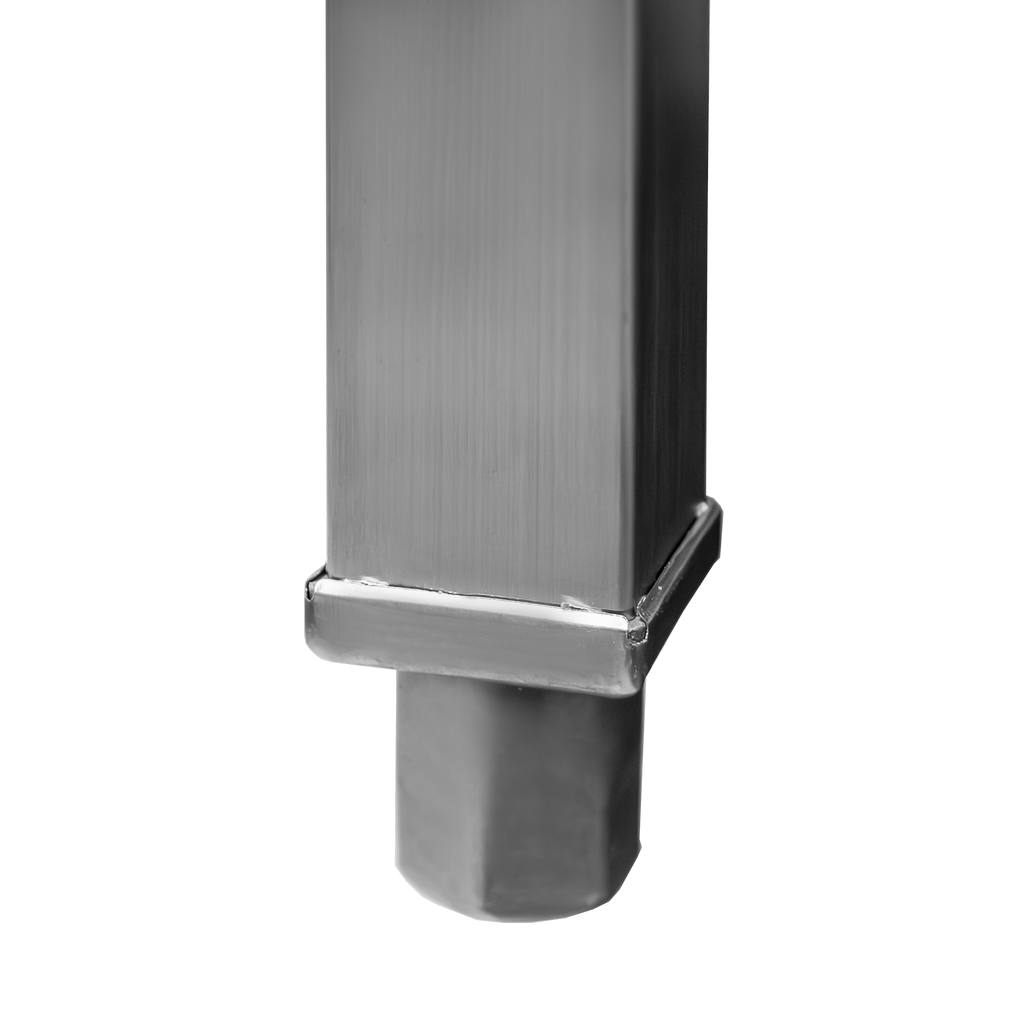Mega-M Tavolo Inox 180x70x85 cm con Ripiano 6 Gambe