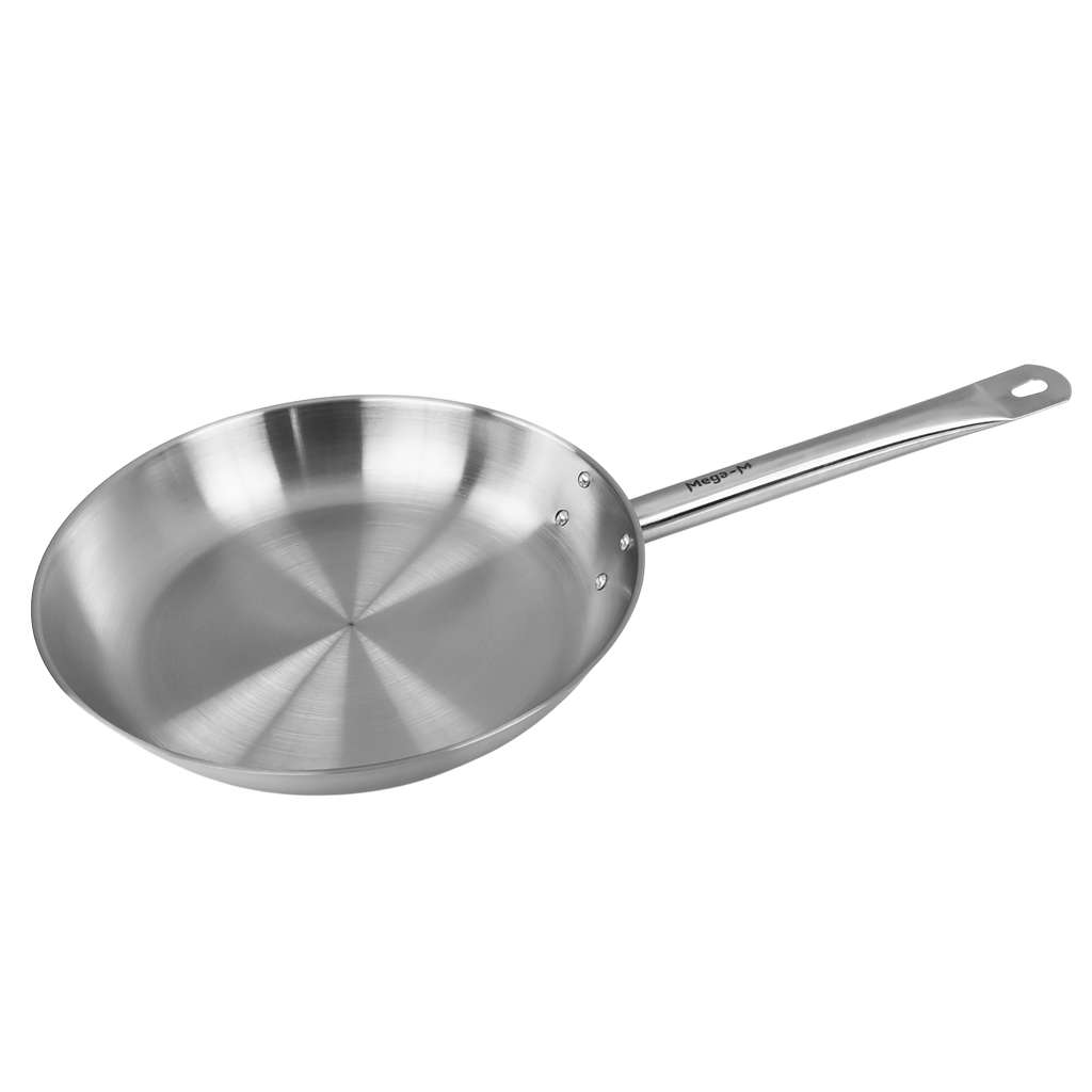 Mega-M Padella Acciaio Inox 28 cm Fondo Sandwich Induzione