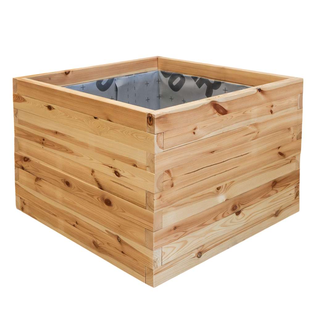 Mega-M Fioriera in legno 90x90x60 cm con piedini