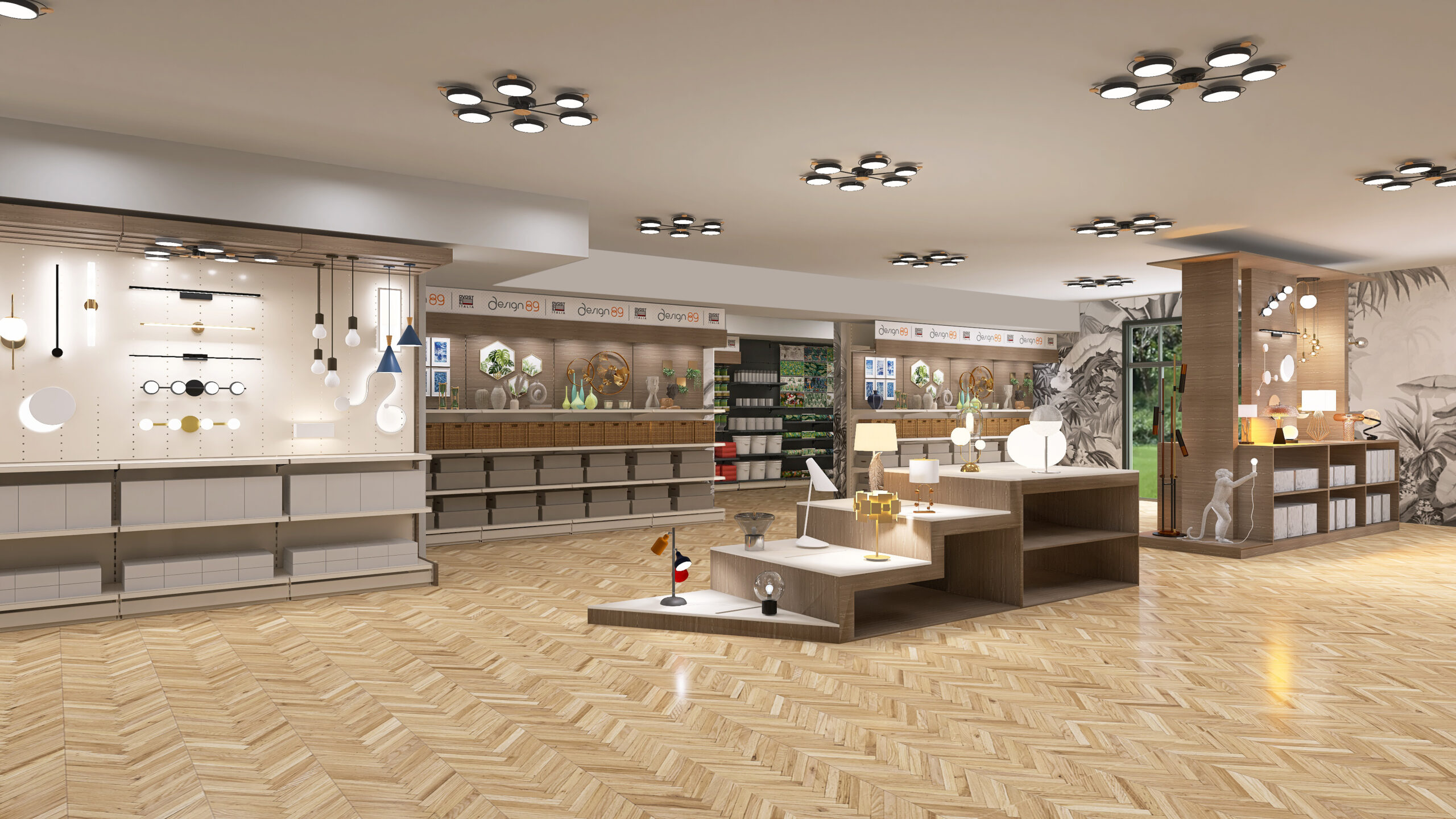 Design89 Illuminazione arredo negozio led