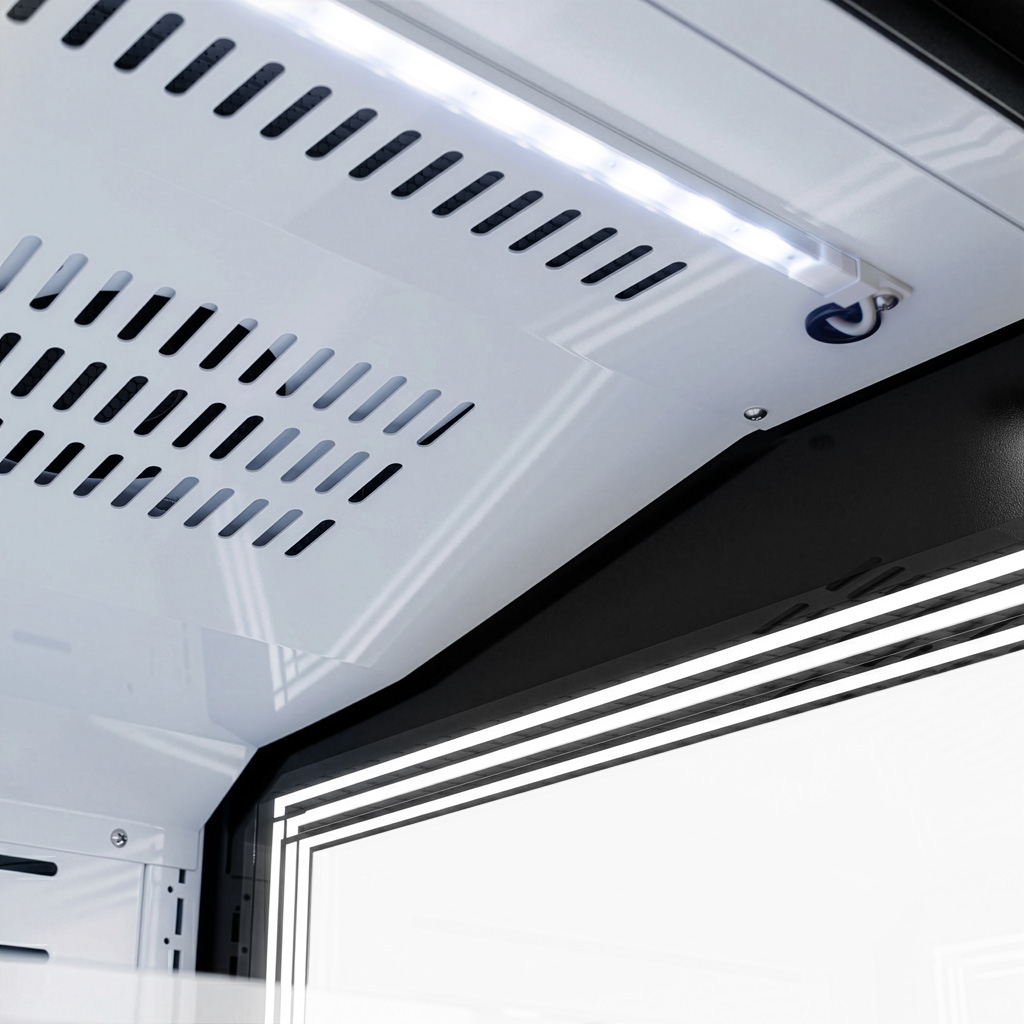 Mega-M Hugo Plus RU banco frigo verticale L 250 cm nero porte vetro