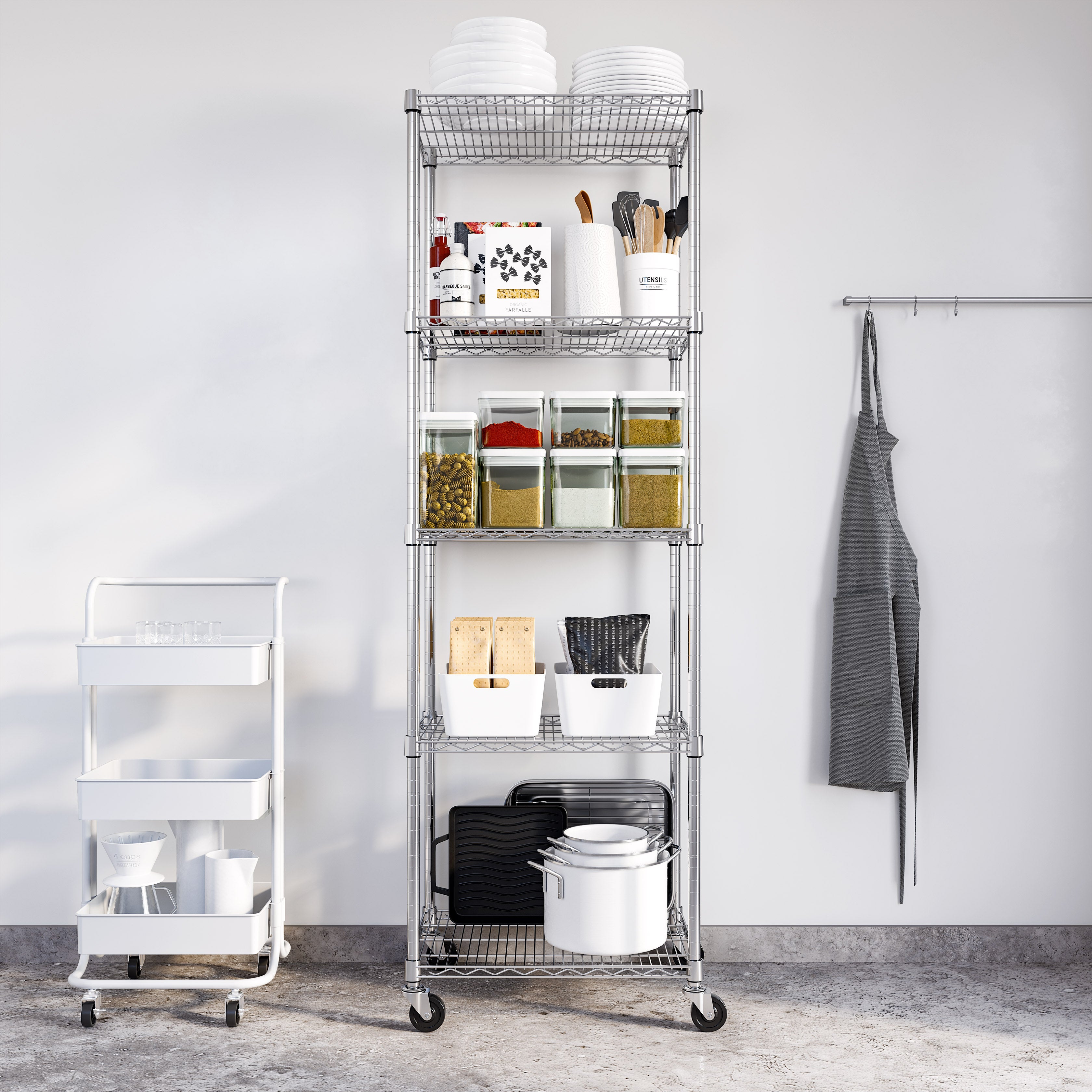Seville Classics UltraDurable scaffale metallo 5 ripiani 61x46 cm
