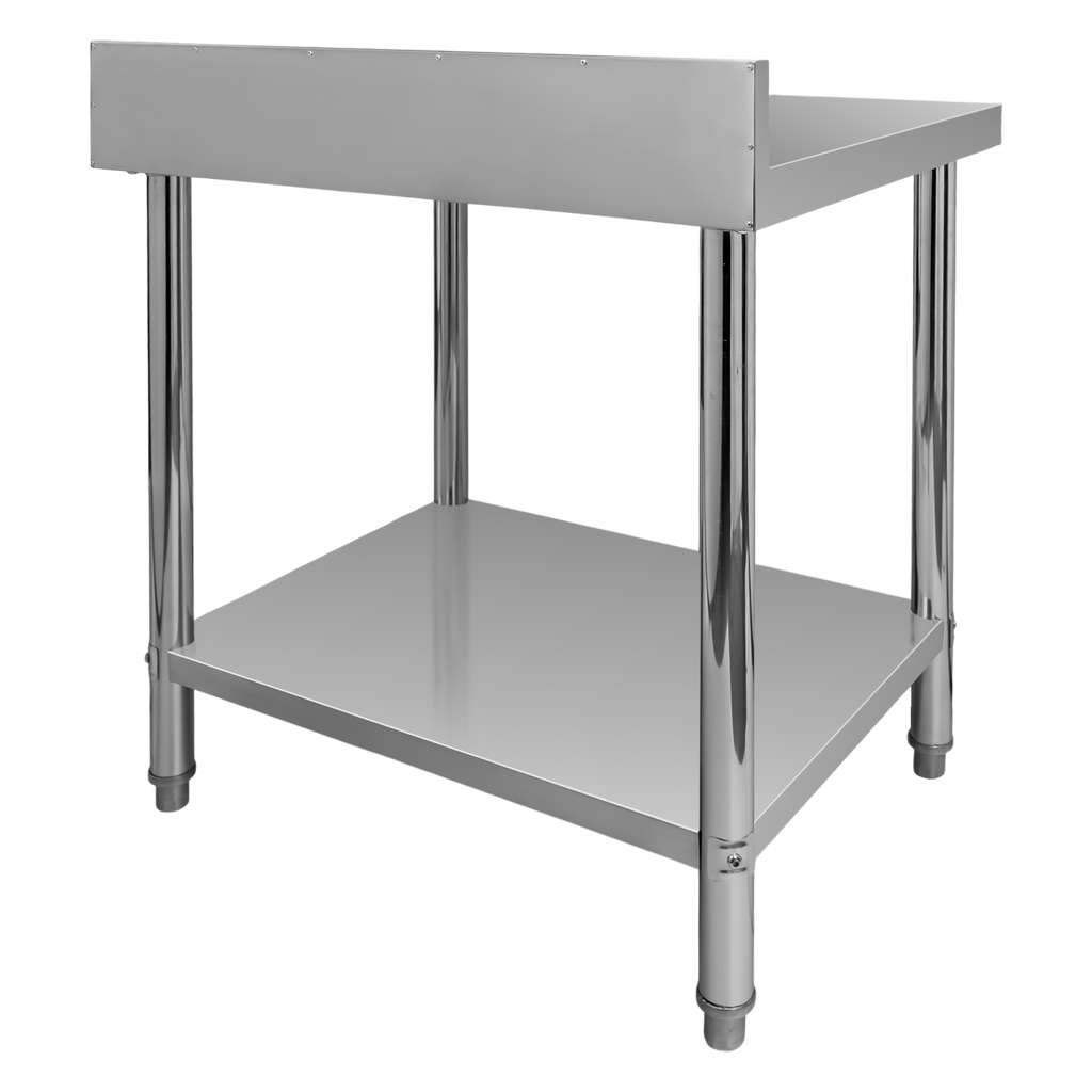 Mega-M X Standard tavolo inox da parete 80x60x85 cm con ripiano